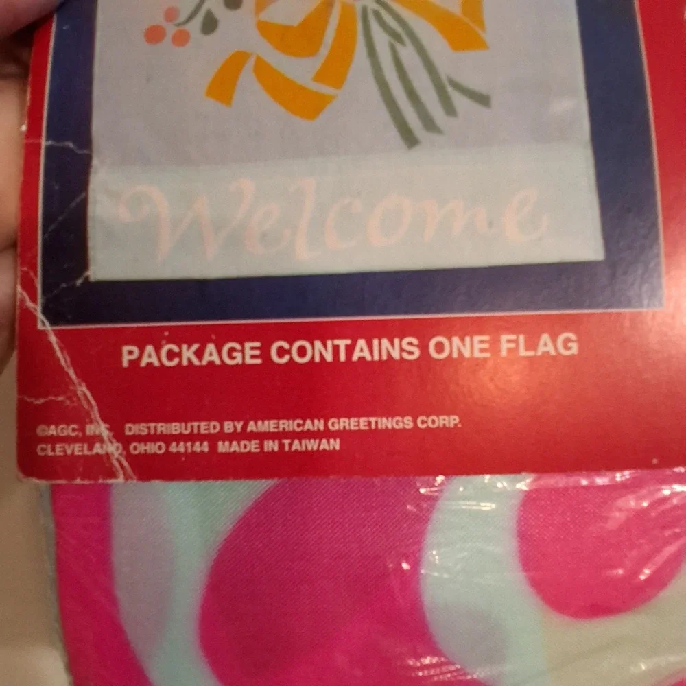 Vintage 90s NOS Floral‎ Rose Bouquet Garden Flag Spring Easter